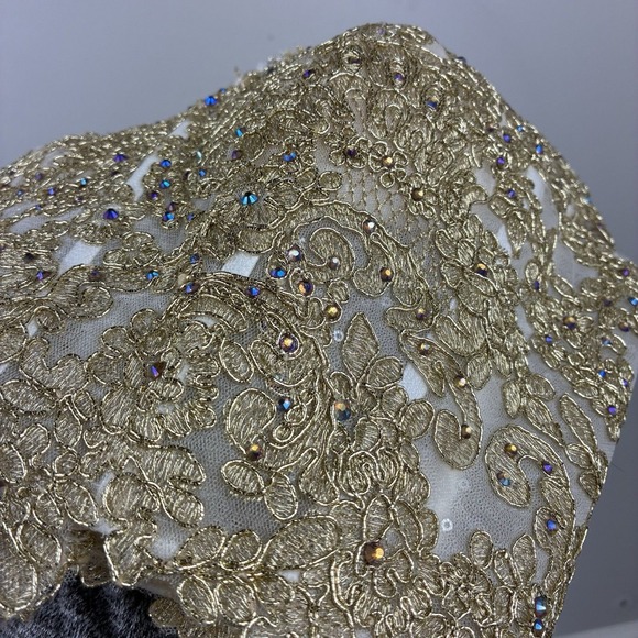 Sherri Hill Gold Formal Wear Top Sz 00 XS Beaded Pageant Prom - Picture 7 of 12